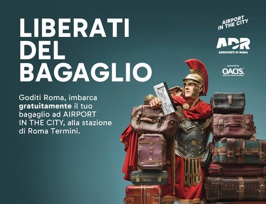 Volo da Fiumicino con check-in e bagagli in centro Roma Airport in the City