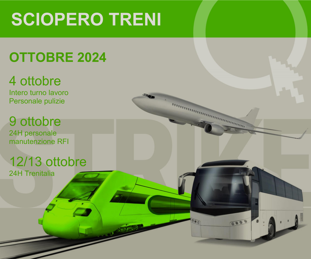 Calendario scioperi treni ottobre 2024