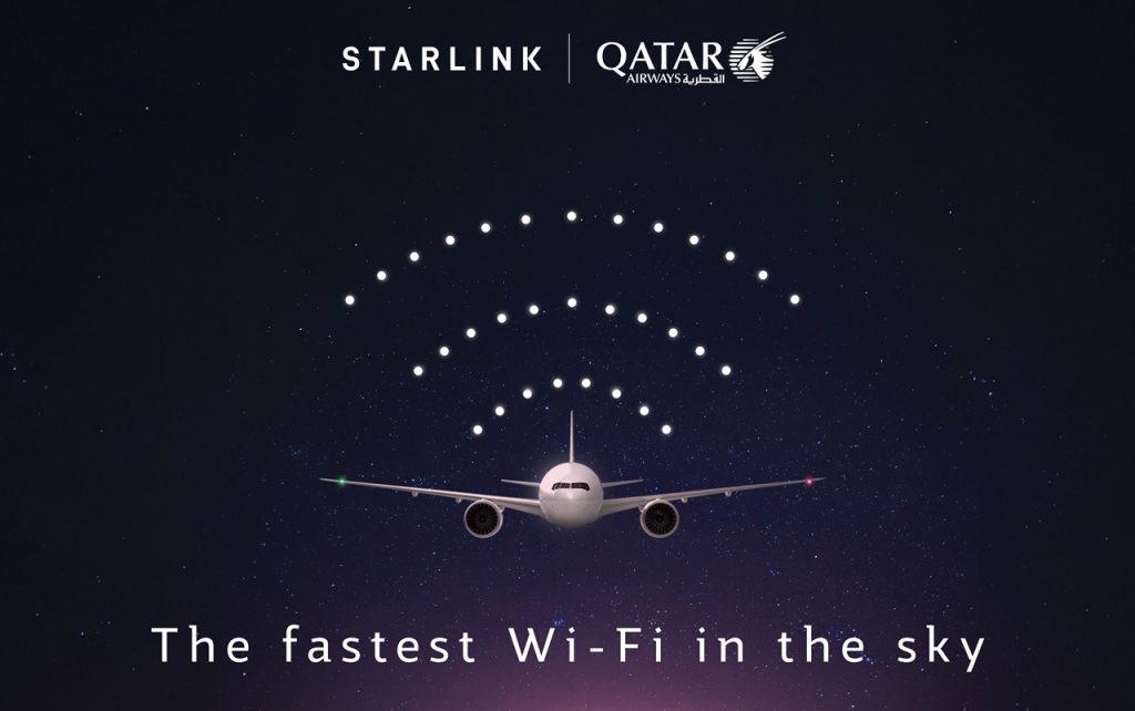 Connettività degli aerei Qatar Airways