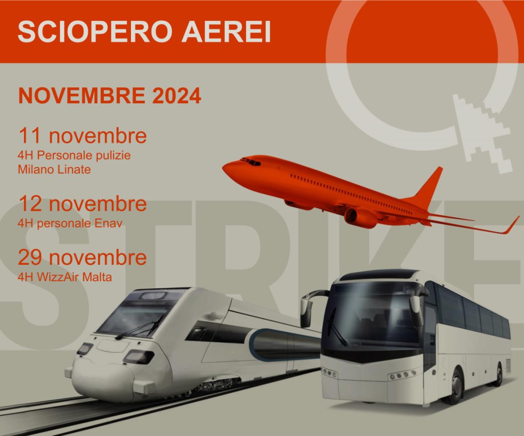 Sciopero aerei novembre 2024