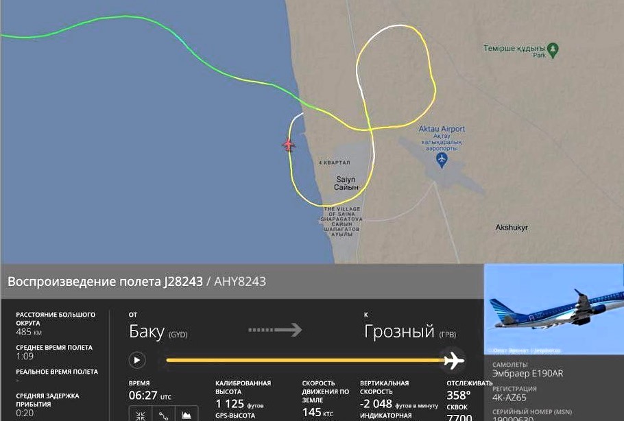 tracciatura incidente aereo Kazakistan