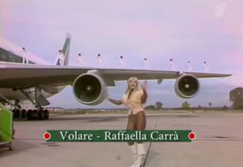 alitalia volare carrà raffaella